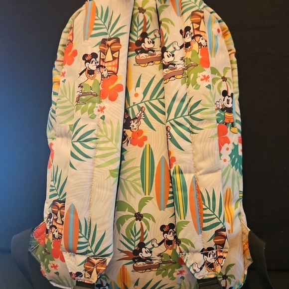 Loungefly Disney Mickey Tropical Nylon‎ Backpack Surfboards Tiki HTF RARE main image 13
